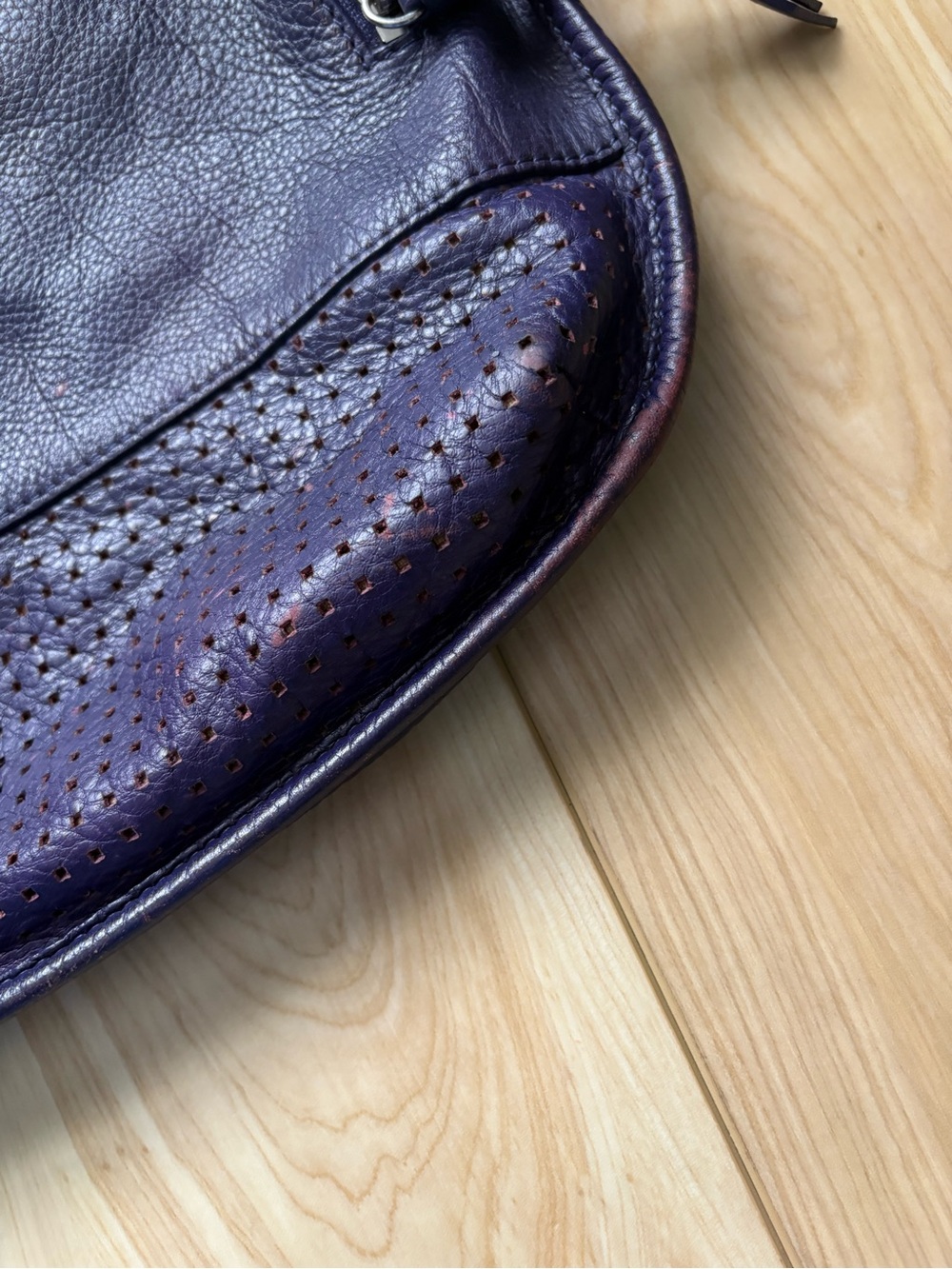 b makowsky purple slouchy shoulder bag Y2K indie - Picture 7 of 7